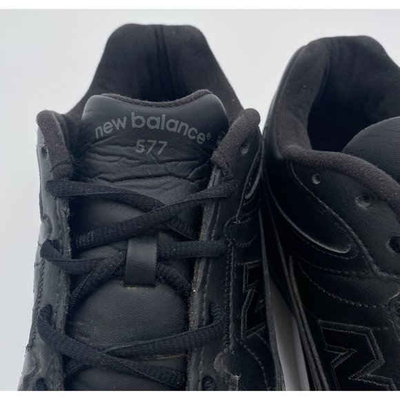 New Balance MW577 Size 12 Black Leather Lace Up Walking Comfort Shoe - Picture 8 of 13